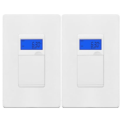 ENERLITES 7 Days Digital in-Wall Programmable Timer Switch by Enerlites