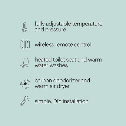 Brondell Swash SE600 Bidet Toilet Seat, Fits Round Toilets, Warm Air Dryer - Image 3