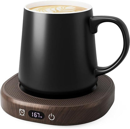 Coffee Mug Warmer & Mug Set for desk, Smart Auto Shut Off Electric Cup Warmer by SmartTool%E2%80%A2BetterLife