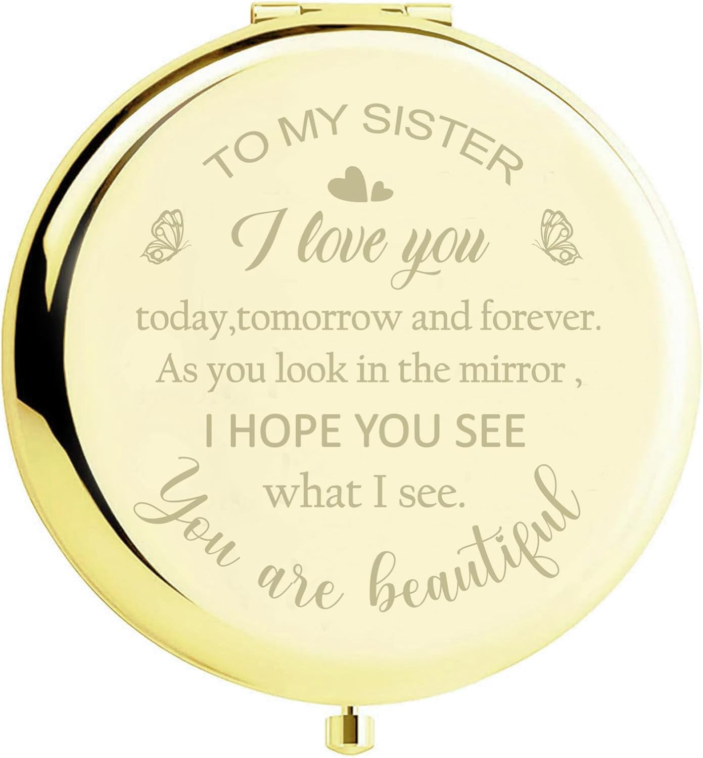 Sister Birthday Gifts Compact Mirror, Sisters Gifts from Sisters, Birthday Gifts for Sister from Brother Friend for Her