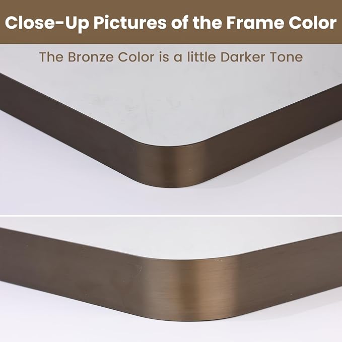 LOAAO 48”X30” Bronze Bathroom Mirrors - Image 3