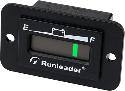 Runleader LED Battery Level Monitor, Charge and Discharge Display- Only Suitable by Runleader