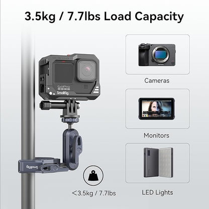 SMALLRIG Camera Mount Clamp, Ballhead Magic Arm and Adapter - Image 2