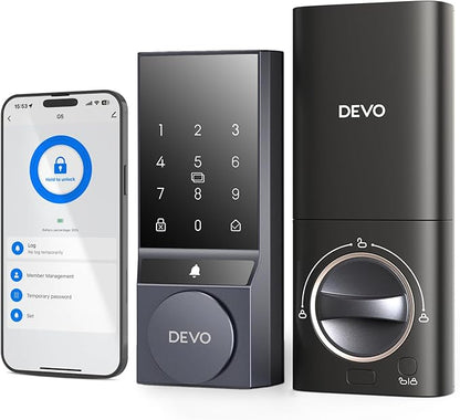 Devo G5 Smart Locks for Front Door, Keyless Entry Door Lock, Deadbolt Smart Lock by DEVO