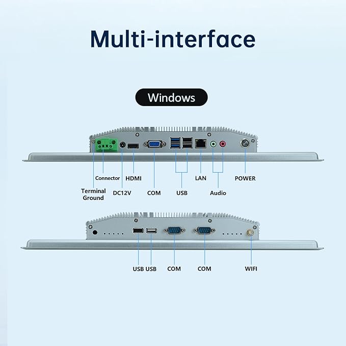 15.6-Inch Industrial Embedded Panel PC, Ratio 16:9 Multi-Touchscreen-Monitor - Image 5