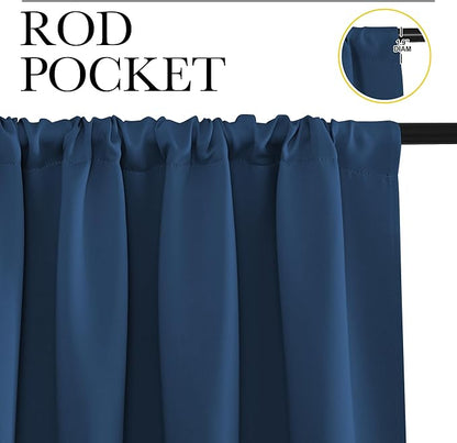 NICETOWN RV Blackout Curtains for Camper Windows, Moroccan Blue, Kitchen - Image 2