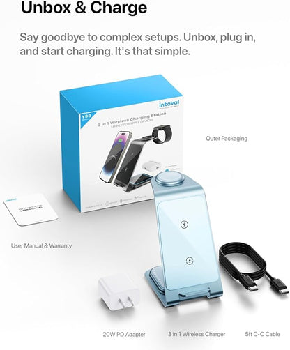 Intoval 3 in 1 Wireless Charging Station - Image 9