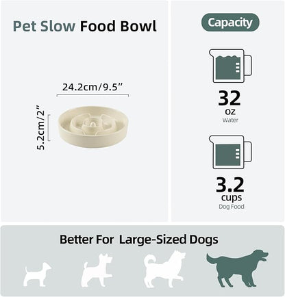 Ceramic 3.2 Cup Slow Feeder Dog Bowl - Image 2