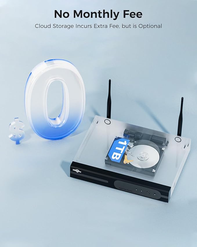 Hiseeu Wireless WiFi Security Camera System, Wired Plug-in Powered, Expandable - Image 6