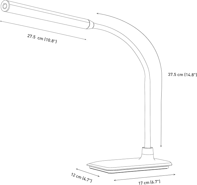 Daylight Company UN1420 Daylight Uno LED Art & Craft Table Lamp-White - Image 4