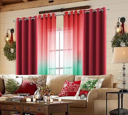 KOUFALL Red Curtains for Living Room - Image 3