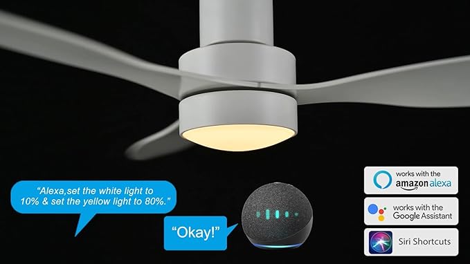 SMAAIR 52" Smart Flush Mount Ceiling Fans - Image 5