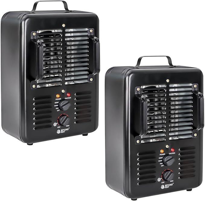Milkhouse Space Heater, 1300W/1500W Electric Heater by BEYONDHEAT