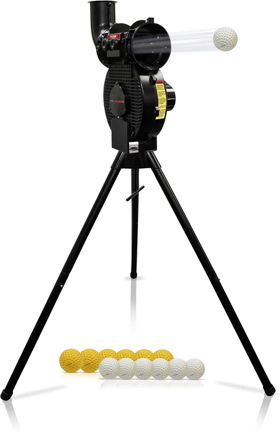 PowerNet Launch F-lite Softball & Baseball Pitching Machine, Dimpled Prac...