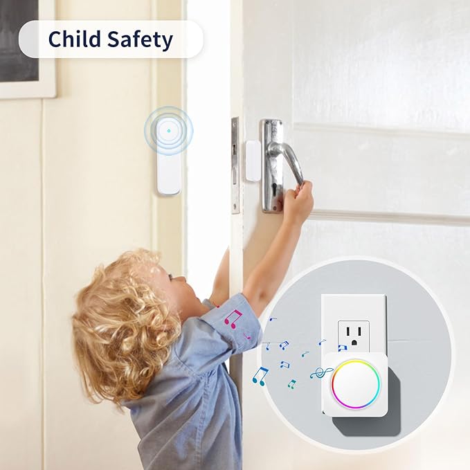 Door Chime, Door Sensor Chime When Door Opens, BITIWEND Door Entry Alarm - Image 4