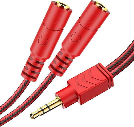 MillSO Headphone Splitter, 3.5 mm Audio Splitter TRS Male to 2 Female Stereo Y by MillSO