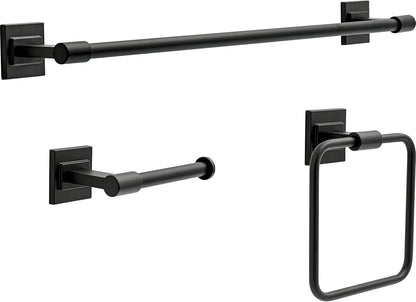 delta faucet mclaren 3-piece bathroom set, matte black, main product view