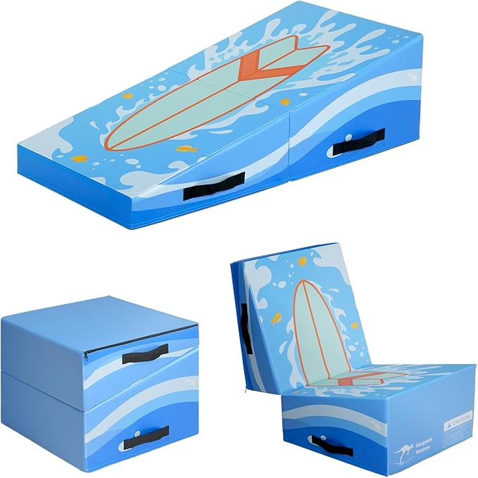 Kangaroo Hoppers Incline Gymnastics Mat, Skill Training, Home Gym Exercise by KangarooHoppers