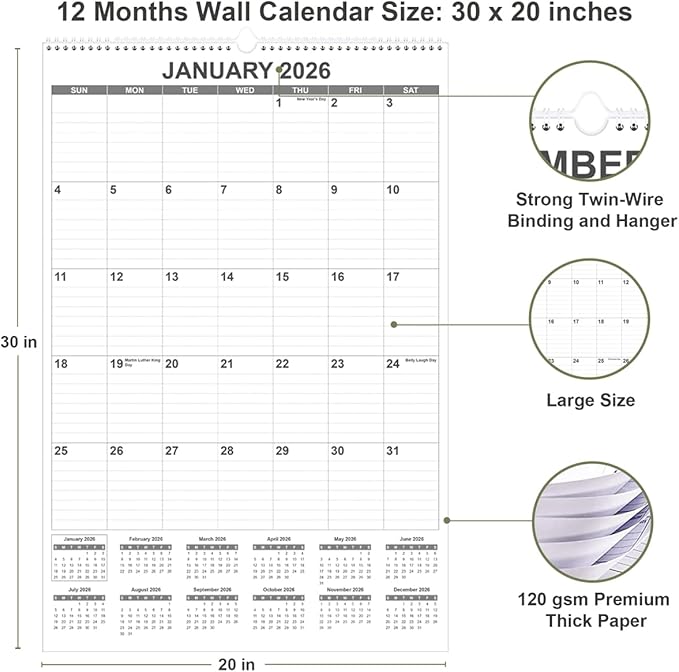 2026 Wall Calendar - Image 3