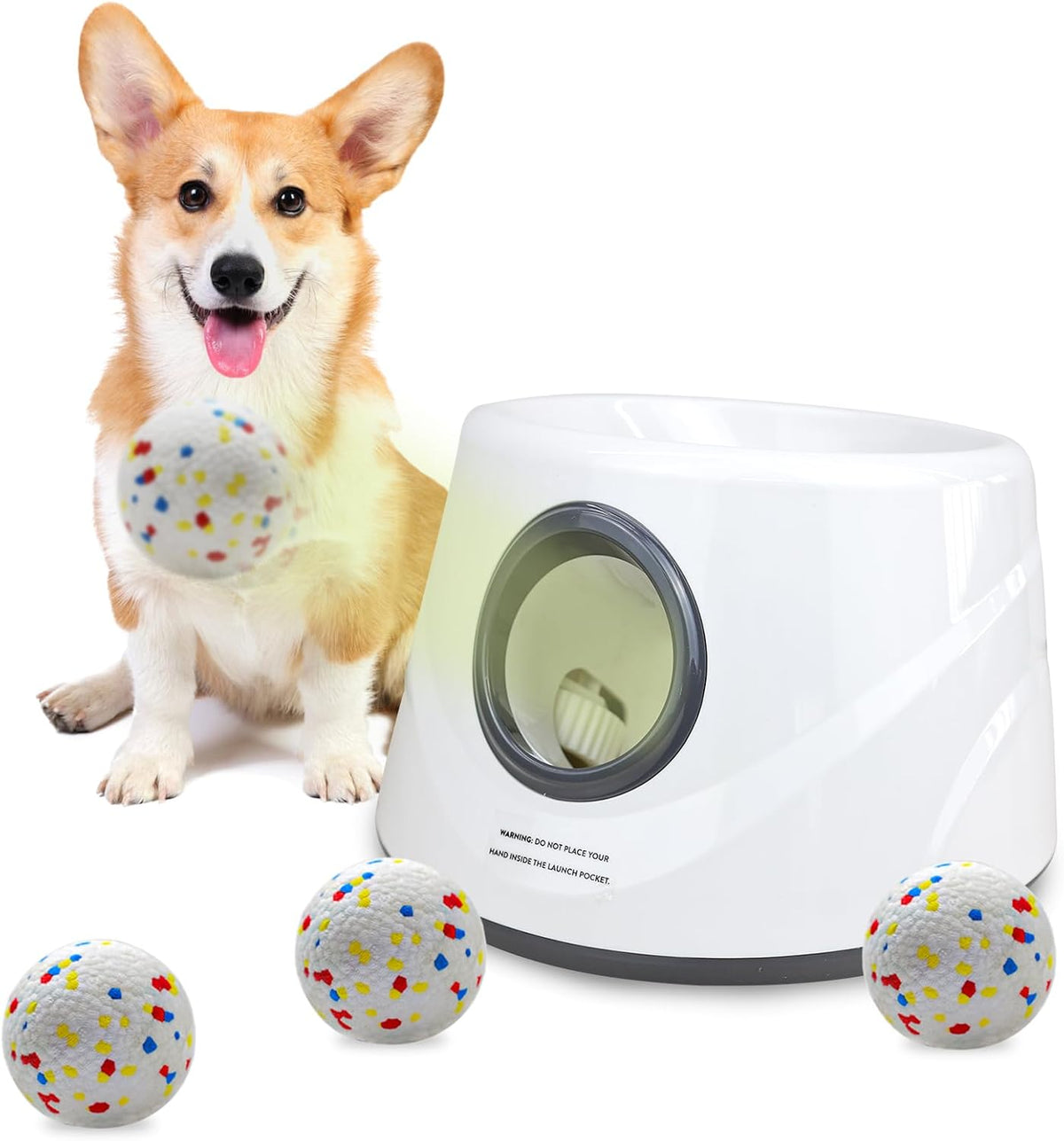 soco automatic dog ball launcher, 3 distances to, main product view
