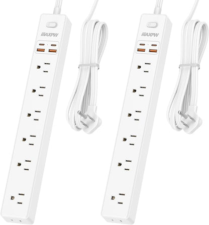 2 Pack Power Strip Surge Protector by Maxpw