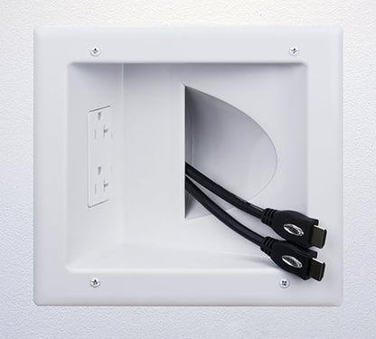 DATA COMM Electronics 45-0032-WH Commercial Grade Recessed AV/HDMI Cable - Image 2