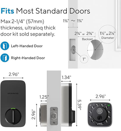 ULTRALOQ Bolt Fingerprint WiFi Smart Lock, Works - Image 9