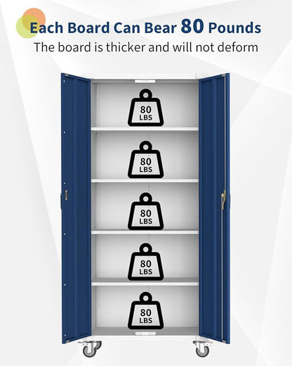 GarveeHome 71 in Steel Storage Cabinet - Image 3