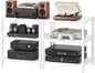 LELELINKY 3-Tier AV Media Player Stand Set of 2, Wooden TV Stand, Game Console by LELELINKY