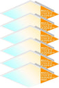 6 Pack 2x2 LED Flat Panel Light Drop Ceiling Office Fixture, Surface Mount Drop by Unknown