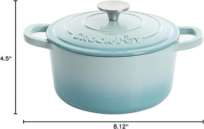 Crock-Pot Artisan Round Enameled Cast Iron Dutch Oven, Blush Pink - Image 6