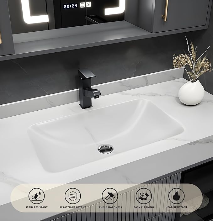 Floating Bathroom Vanity with Sink, 36IN Bathroom Vanities Cabinet Includes LED - Image 5
