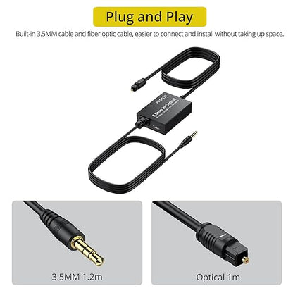 PROZOR 3.5mm to SPDIF Converter Analog to Digital Audio Cable ADC Adapter - Image 5