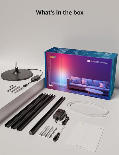 Lepro OE1 AI Corner Floor Lamp, Smart RGBICW LED Corner Lamp - Image 9