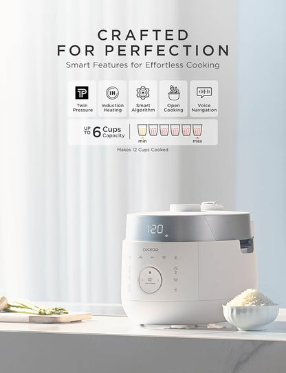CUCKOO Twin Pressure Rice Cooker 6-Cup Uncooked / 12-Cup Cooked - Image 2