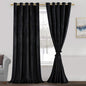JIUZHEN Black 60 x 96 inches Velvet Blackout Curtains by JIUZHEN