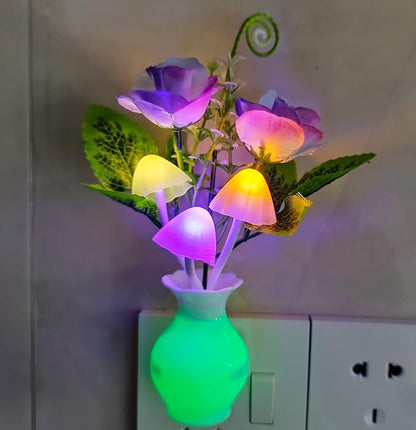 AUSAYE 4 Pack Plug in LED Night Light Sensor Rose Light, Energy Saving Lamp - Image 8