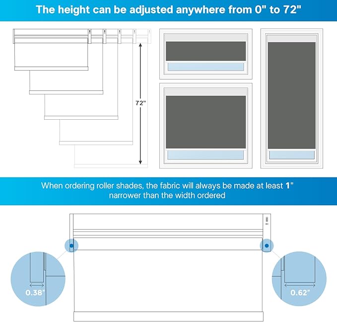 DENFOON Motorized Blinds with Remote, Thermal Electric Blinds【Solar Panel】 - Image 7
