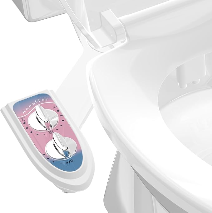 Toilet Bidet Attachment for Toilet, No-Electric Fresh Cold Water by A%C3%BCnsffer