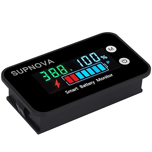 Battery Monitor12v 24v 36v 48v 60v 72v, Golf cart Battery Tester Digital by SUPNOVABATTERYMONITOR