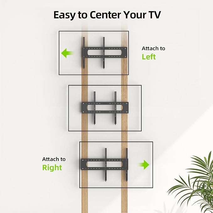 USX MOUNT Fixed TV Wall Mount for 65-120 inch Flat TVs up to 220 Lbs, Low - Image 5