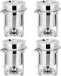 GarveeHome 11QT Soup Chafer Set of 4, Stainless Steel Round Soup Warmer by GarveeHome