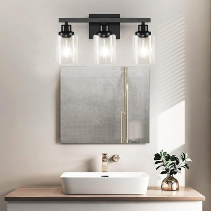 DIKAIDA 3-Light Bathroom Light Fixtures, Modern Bathroom Wall Lights Over Mirror - Image 2