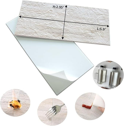 AULIGET 4-Piece Beige Slate Peel and Stick Backsplash Wall Tiles, Laundry Room - Image 5