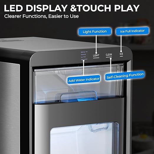 Antarctic Star Nugget Ice Maker Countertop - 44LB/Day - Image 3