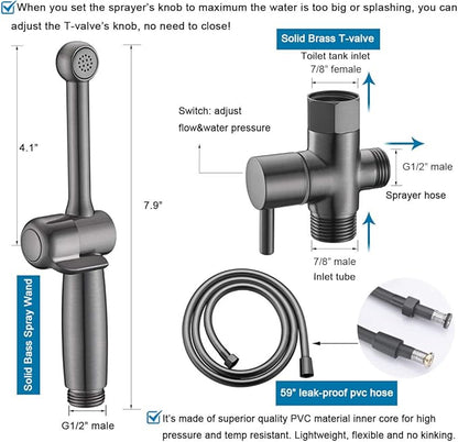 Handheld Bidet Toilet Sprayer, Cloth Diaper Sprayer - Image 2