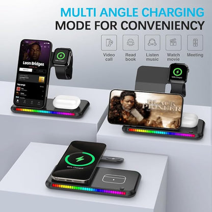 IHAO 3in1 Multifunctional Foldable Wireless Charging Station - Image 3
