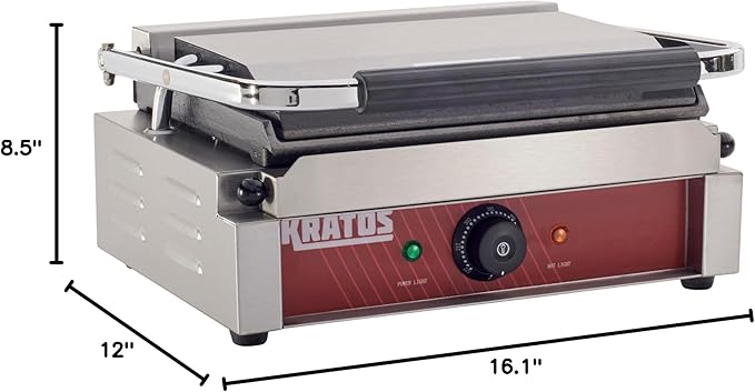 Kratos Commercial Electric Panini Sandwich Grill - Image 10