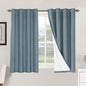H.VERSAILTEX Linen Blackout Curtains 54 Inches Long 100% Blackout Thermal by HVERSAILTEX