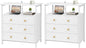 Edbuosy 3 Wooden Drawers Nightstand, 27 Inch Wide Night Stand Set 2 by Edbuosy